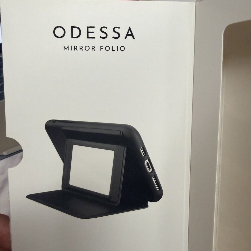 Habitu Odessa Mirror Folio Wallet Magnetic Case Black iPhone 12/12 Pro - Picture 2 of 4